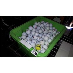 BIN OF GOLF BALLS