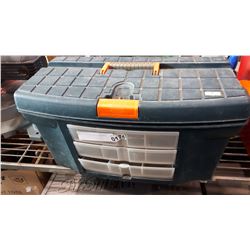 GREEN TOOL BOX WITH CONTENTS