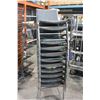Image 1 : 62 GREY FABRIC METAL CHAIRS