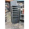 Image 2 : 62 GREY FABRIC METAL CHAIRS