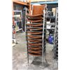 Image 1 : 11 ORANGE FABRIC METAL CHAIRS