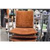 Image 2 : 11 ORANGE FABRIC METAL CHAIRS