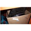 Image 1 : BOX OF SILVER PLATE AND TRAY OF GLASSWARE
