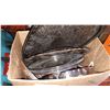 Image 2 : BOX OF SILVER PLATE AND TRAY OF GLASSWARE
