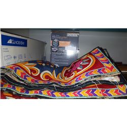 HAND MADE BLANKET AND AIR MATTRESS