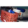 Image 1 : CRATE AND TWO PAILS OF TOOLS