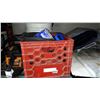 Image 2 : CRATE AND TWO PAILS OF TOOLS