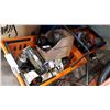 Image 1 : TWO ORANGE BASKETS OF AUTOMOTIVE AND SHOP SUPPLIES