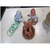 Image 2 : LOT OF FIGURES, JADE LOOK BRACELETS AND WICKER JUG