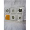 Image 1 : 1918 CANDIAN COIN SET, 50 CENT, 25 CENT, 10 CENT, AND 5 CENT .925 SILVER AND PENNY