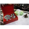 Image 1 : GREEN FIREKING DISHES AND EASTERN DISHES AND VASE