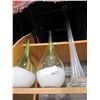 Image 1 : TWO ART GLASS VASES GREEN AND WHITE