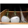 Image 2 : TWO ART GLASS VASES GREEN AND WHITE
