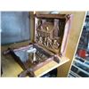 Image 1 : WOODEN PLAQUE AND ANTIQUE MIRROR