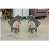 Image 2 : 2 VINTAGE IRON HORSE FIRE DOGS