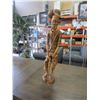 Image 1 : WOOD CARVED MAN WITH WALKING STICK