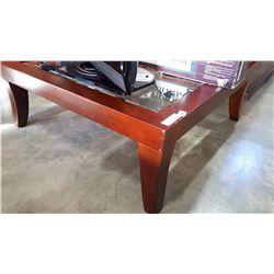 4X4 GLASSTOP COFFEE TABLE