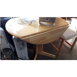 PINE DROPLEAF TABLE AND ONE CHAIR
