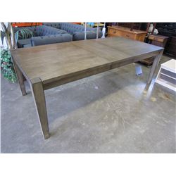 FLOOR MODEL ASHLEY SIGNATURE DINING TABLE WITH EXTENSION, RETAIL $1499