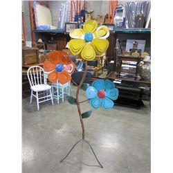 LARGE METAL FLOWER DECORATION