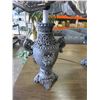 Image 2 : PAIR OF 2 BLACK CARVED RESIN LAMPS, WITH LION ACCENTS