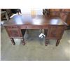 Image 1 : ASHLEY DARK FINISH EXECUTIVE DESK WITH 4 DRAWERS, FLOOR MODEL, RETAIL $ 1799