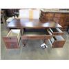 Image 2 : ASHLEY DARK FINISH EXECUTIVE DESK WITH 4 DRAWERS, FLOOR MODEL, RETAIL $ 1799
