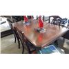 Image 1 : ASHLEY SIGNATURE DARK CHERRY FINISH DINING TABLE WITH 4 DINING CHAIRS, RETAIL $2699 FLOOR MODEL