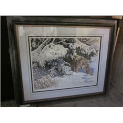 OUT OF THE SHADOW LYNX BY ALAN SAKHAVARZ LIMITED EDITION PRINT 24004