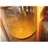 Image 3 : ANTIQUE OAK BOWED GLASS DISPLAY CABINET
