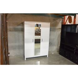 MODERN WHITE WARDROBE W/ MIRROR