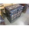 Image 1 : BLACK FLOWER DESIGN SIDE BOARD