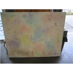 LARGE OIL ON CANVAS ABSTRACT PAINTING SIGNED BY J. WATSON