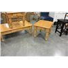 Image 2 : OAK COFFEE TABLE AND END TABLE SET