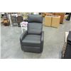 Image 1 : KIDIWAY GREY LEATHER RECLINER