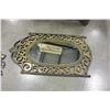 Image 2 : 31 X 17 DECORATIVE WALL MIRROR AND SMALL METAL MIRROR