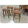 Image 1 : 4 WALNUT STOOLS