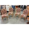 Image 1 : 4 TWISTED WOOD CHAIRS W/ CUSHIONS