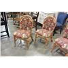 Image 2 : 4 TWISTED WOOD CHAIRS W/ CUSHIONS