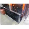 Image 1 : THREE TIER BLACK GLASS ENTERTAINMENT STAND