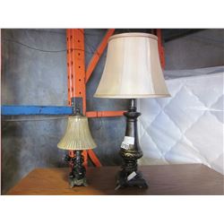 13" GLASS LAMP, AND METAL BASED LAMP