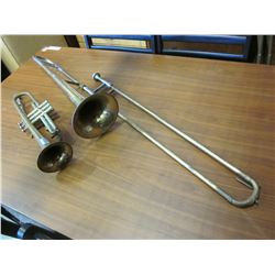 TROMBONE AND TRUMPET BOTH AS IS