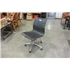 Image 2 : BLACK LEATHER AND CHROME MODERN GAS LIFT OFFICE CHAIR