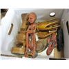 Image 1 : BOX OF WOODEN AFRICAN MASKS AND FIGURES