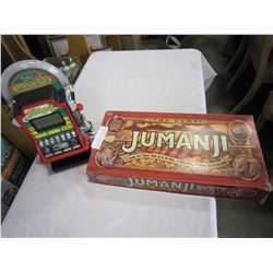 JUMANJI GOARD GAME AND SIX IN ONE MINI SLOT MACHINE