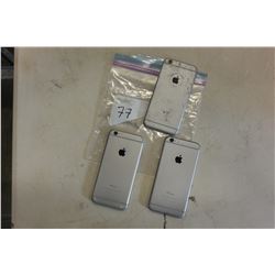 3 APPLE IPHONE 6, SPACE GREY, PARTS ONLY