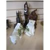 Image 1 : WOOD FIGURES AND BEAR FIGURES AND SMALL TOTEM CARVINGS