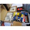 Image 1 : TWO BOXES OF CARDS AND COLLECTIBLES DIE CAST CARS