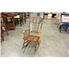 Image 1 : WOODEN DOUBLE PRESSED BACK ROCKING CHAIR