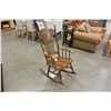 Image 3 : WOODEN DOUBLE PRESSED BACK ROCKING CHAIR